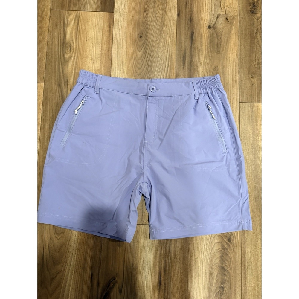Outdoor Sports Women's Large Nylon Spandex Stretch Shorts‎ Blue Pockets Golf
